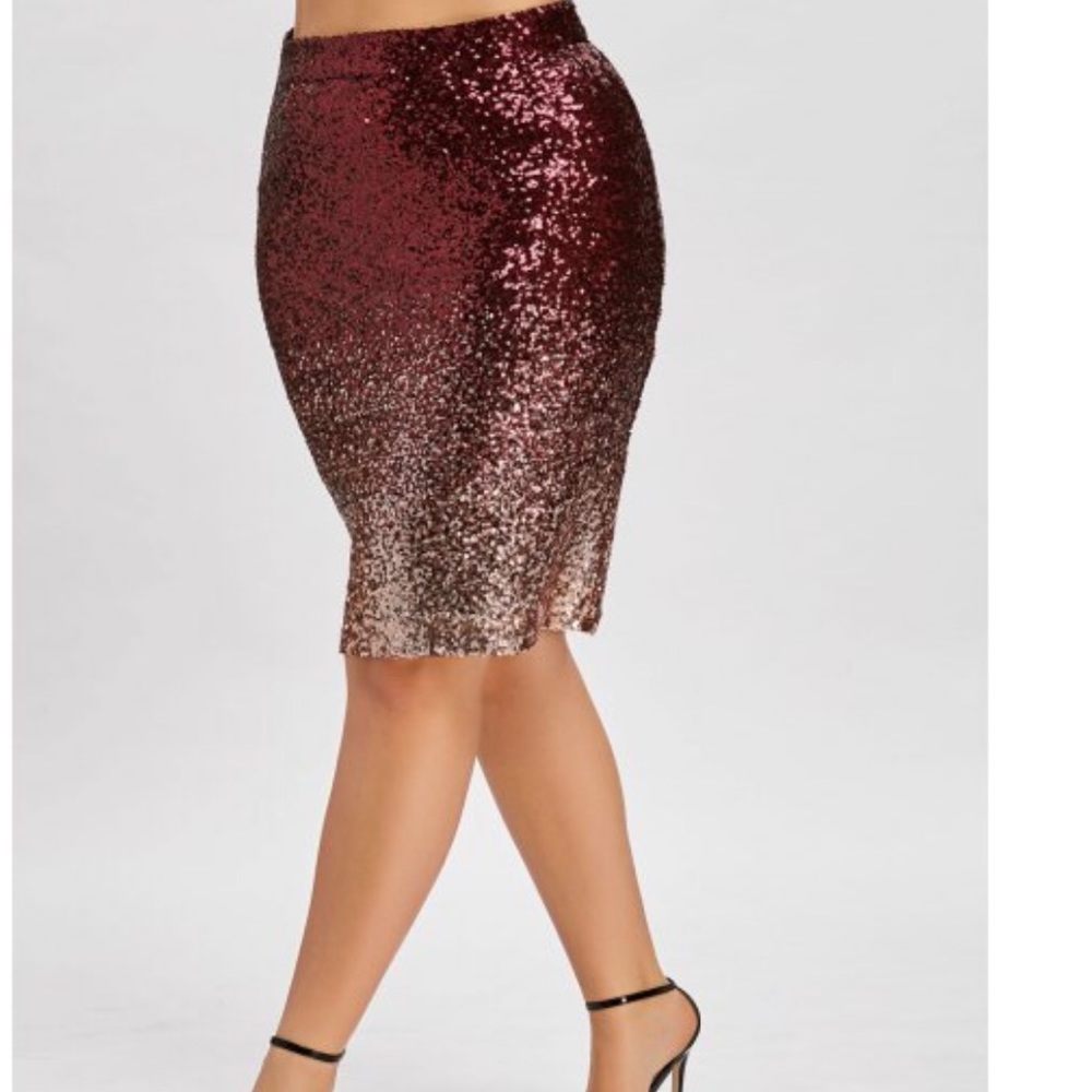 Sexy sequin skirt plussize